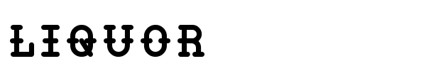 Liquor font preview